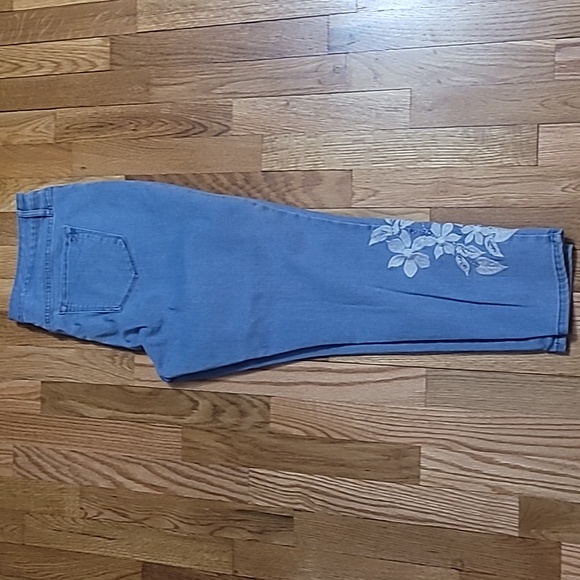 Martha Stewart Flower Embroidered Skinny Jean - 16P - Picture 3 of 5